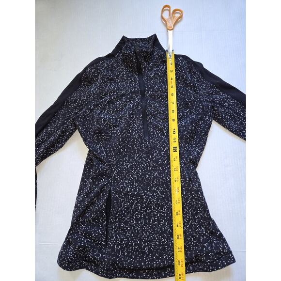 Lululemon Run Briskly 1/2 Zip Jacquard Black White Black Women's Sz 6 - Picture 10 of 14